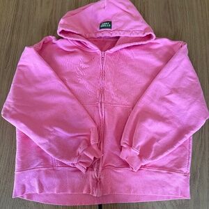 Daily Drills Zip Up Hoodie- Hot Pink